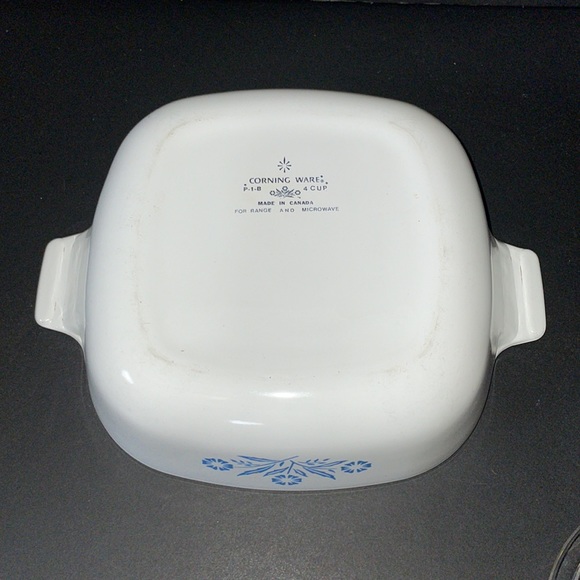 Corning Ware 4 Cup Blue Cornflower Casserole Dish Retro Vintage Bakeware Pot - Picture 6 of 10